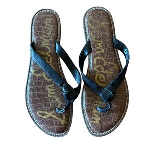 Sam Edelman Giles Black Leather Sandals Size 9